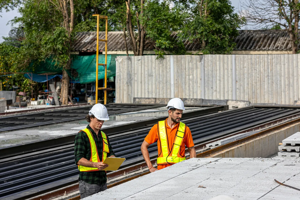 Ingenieros en una obra civil